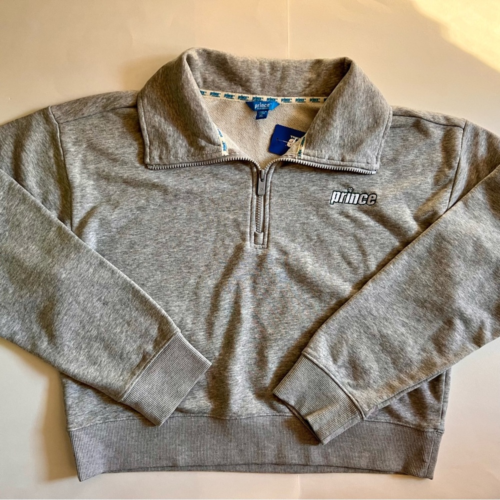 Prince x Target | Heather grey Prince Quarter-Zip Sweatshirt NWT